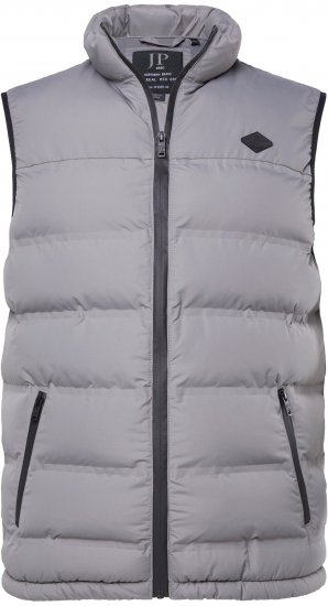 JP1880 Quilted Vest Outdoor Stand-up Collar Grey - Vestes - Vestes Homme Grandes Tailles