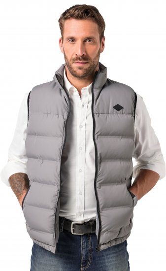 JP1880 Quilted Vest Outdoor Stand-up Collar Grey - Vestes - Vestes Homme Grandes Tailles