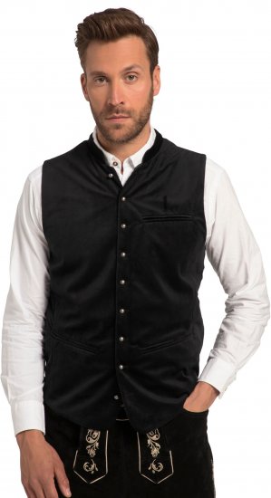 JP1880 Velvet Vest Traditional Black - Tous les vêtements - Vêtements grande taille pour hommes