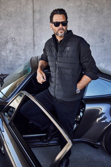 JP1880 Quilted Gilet Stand-Up Collar Black - Vestes - Vestes Homme Grandes Tailles