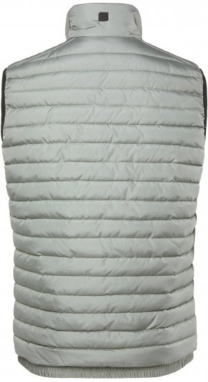 JAY-PI Lightly Quilted Vest with Stomach Fit Grey - Vestes - Vestes Homme Grandes Tailles
