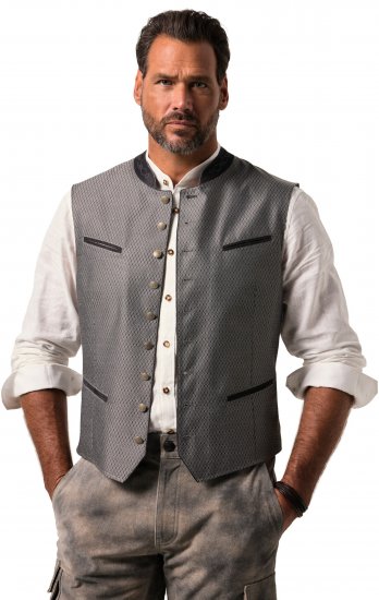 JP1880 Vest Traditional With Embroidery Silver - Tenues de fête - Tenues de fête – Pour célébrer avec style et confort