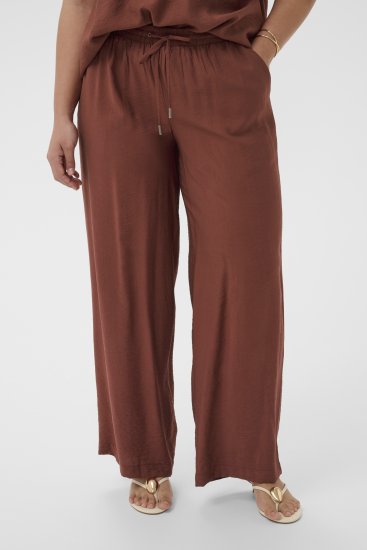 Kaffe Curve Emilia Wide Pants Henna Brown - Pantalons - 