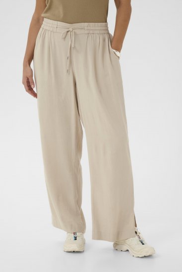 Kaffe Curve Mille Wide Pants Feather Grey - Pantalons en tissu - 