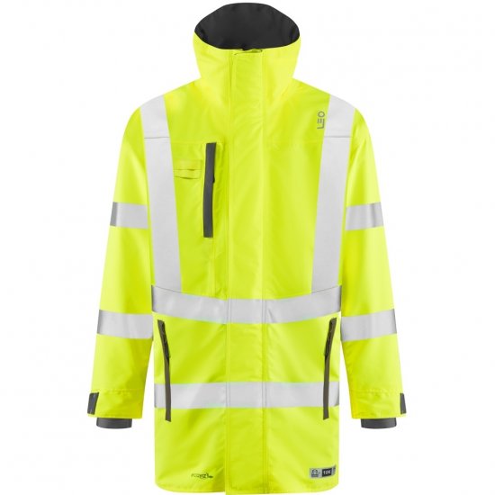 Leo Eastleigh Ecoviz 10K Performance Breathable Anorak Hi-Vis Yellow - Vêtements de travail - Vêtements de travail grandes tailles