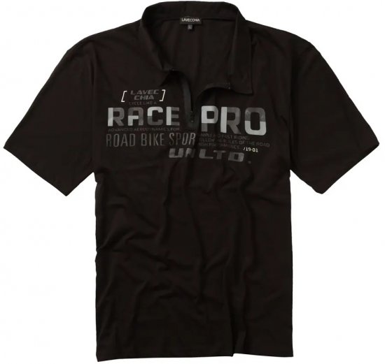 Lavecchia 2030 Polo Shirt Short Sleeve Black - Polos - Polos homme grande taille