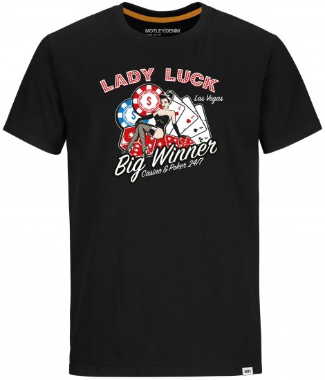 Motley Denim T-shirt Newark Black - T-shirts - T-shirts Homme Grande Taille