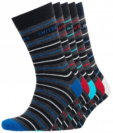 Smith & Jones Ockey 5-pack Socks (41-46) - Sous-vêtements & bain - Sous-vêtements Grande Taille