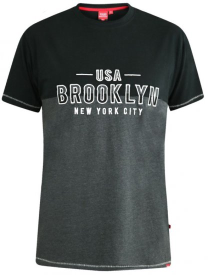 D555 Osbert T-shirt Black - T-shirts - T-shirts Homme Grande Taille