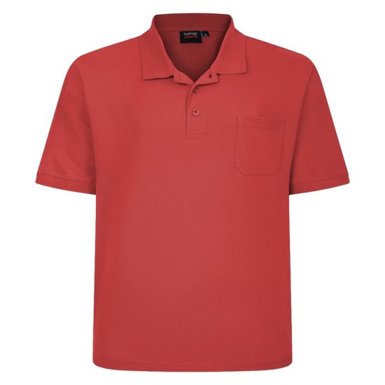 Espionage P074C Polo Manches Courtes Orange Brûlé - Polos - Polos homme grande taille