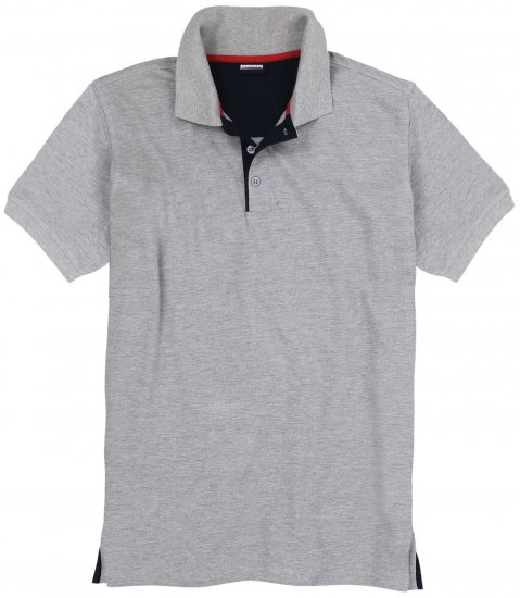 Adamo Pablo Comfort fit Polo Shirt Grey - Polos - Polos homme grande taille