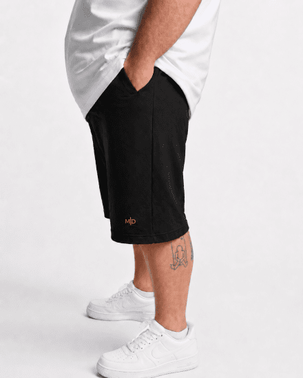 Motley Denim Paris Sweatshorts Black - Pantalons/shorts de survêtement - Survêtement/jogging grandes tailles