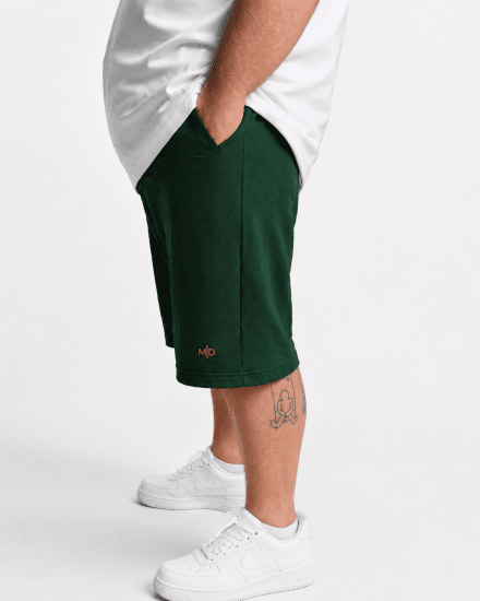 Motley Denim Paris Sweatshorts Racing Green - Pantalons/shorts de survêtement - Survêtement/jogging grandes tailles