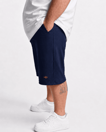 Motley Denim Paris Sweatshorts Navy - Pantalons/shorts de survêtement - Survêtement/jogging grandes tailles