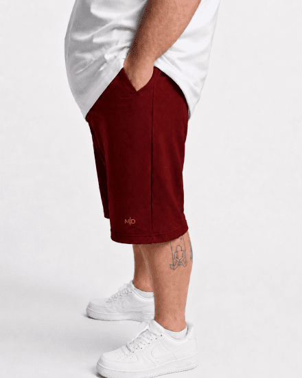 Motley Denim Paris Sweatshorts Red - Pantalons/shorts de survêtement - Survêtement/jogging grandes tailles