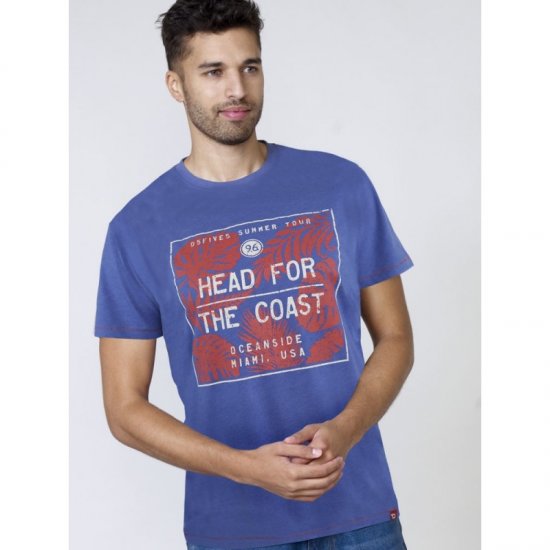 D555 Arizona T-shirt Blue - T-shirts - T-shirts Homme Grande Taille