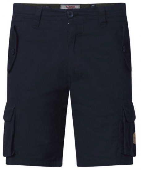 D555 Larry Cargo Shorts Navy - Shorts - Shorts hommes grande taille