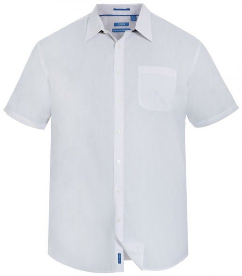 D555 Delmar Easy Iron-Shirt White - Chemises - Chemises Grandes Tailles Hommes