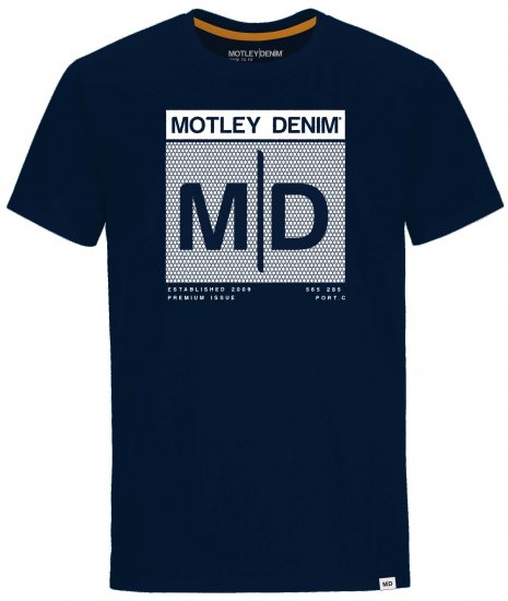 Motley Denim Poole T-shirt Navy - T-shirts - T-shirts Homme Grande Taille
