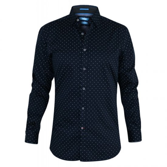 D555 Rashard Long Sleeve Printed Shirt - Chemises - Chemises Grandes Tailles Hommes