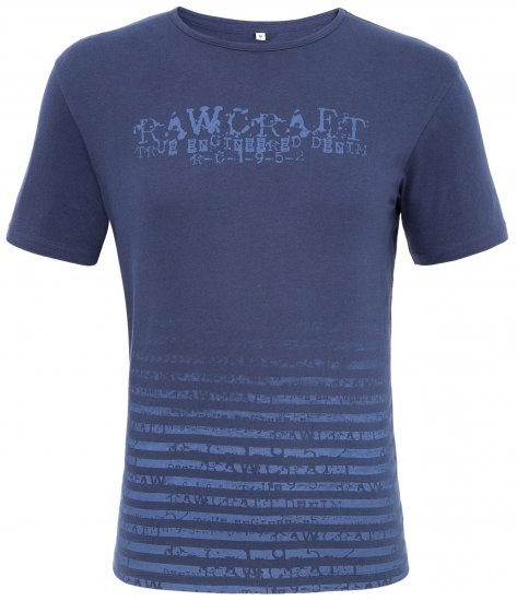 Rawcraft Reeder T-shirt Blue - T-shirts - T-shirts Homme Grande Taille