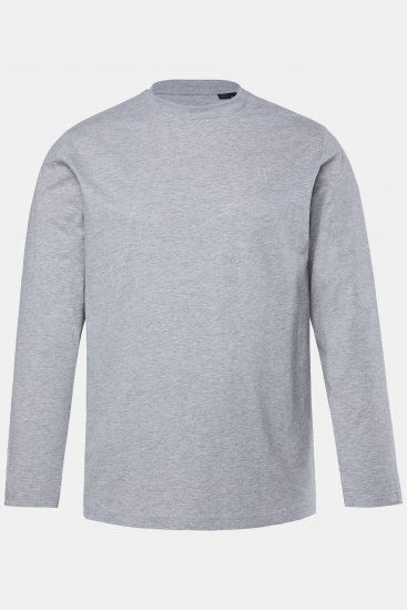 JP1880 Long Sleeve OEKO-TEX T-Shirt Grey - T-shirts - T-shirts Homme Grande Taille