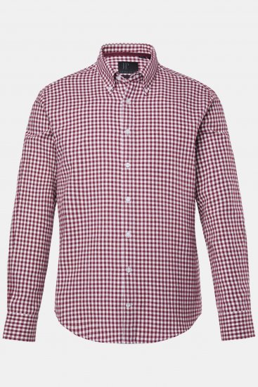 JP1880 Checked Flannel Shirt Long Sleeve Light Red - Chemises - Chemises Grandes Tailles Hommes