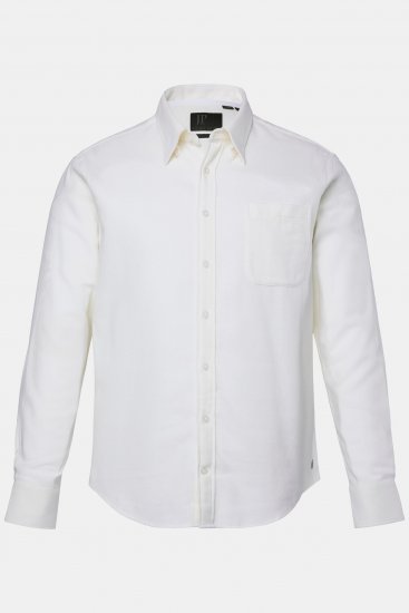 JP1880 Checked Flannel Shirt Long Sleeve Creamy White - Chemises - Chemises Grandes Tailles Hommes