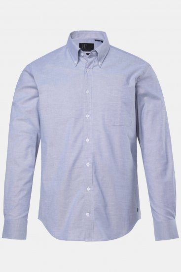 JP1880 Oxford Shirt Flexnamic Long Sleeve Grey - Chemises - Chemises Grandes Tailles Hommes