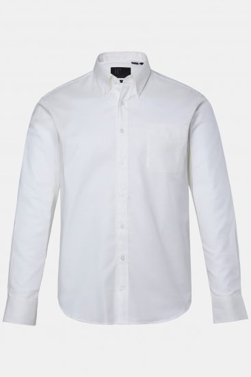 JP1880 Oxford Shirt Flexnamic Long Sleeve Snow White - Chemises - Chemises Grandes Tailles Hommes
