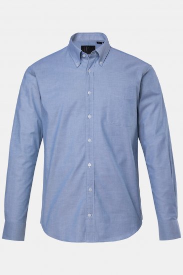 JP1880 Oxford Shirt Flexnamic Long Sleeve Ash Turquoise - Chemises - Chemises Grandes Tailles Hommes