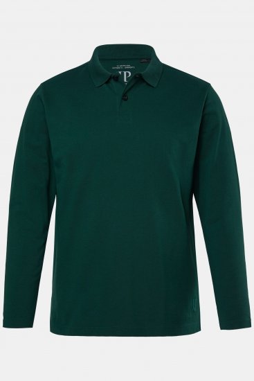 JP1880 Polo Shirt Long Sleeve Pique Dark Green - Polos - Polos homme grande taille