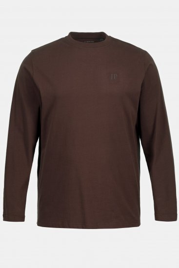 JP1880 Long Sleeve OEKO-TEX T-Shirt Brown - T-shirts - T-shirts Homme Grande Taille