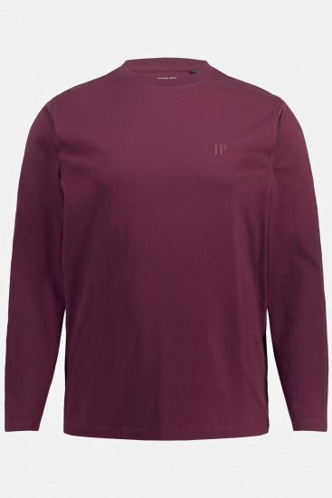 JP1880 Long Sleeve OEKO-TEX T-shirt Dark Red - T-shirts - T-shirts Homme Grande Taille