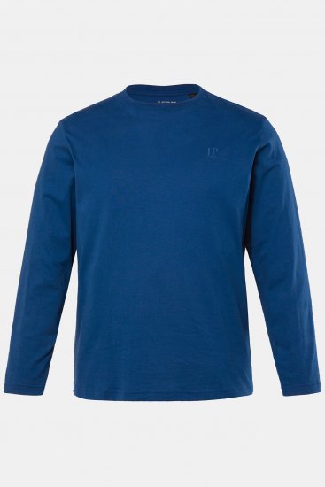 JP1880 Long Sleeve OEKO-TEX T-Shirt Blue - T-shirts - T-shirts Homme Grande Taille