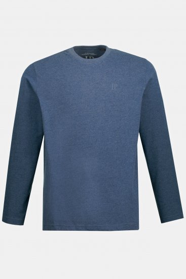 JP1880 Long Sleeve OEKO-TEX T-Shirt Blue Denim - T-shirts - T-shirts Homme Grande Taille