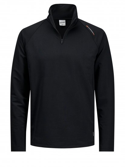 Jack & Jones Running Half Zip Sweat Black - Sweatshirts & hoodies - Sweatshirts/Hoodies grande taille homme