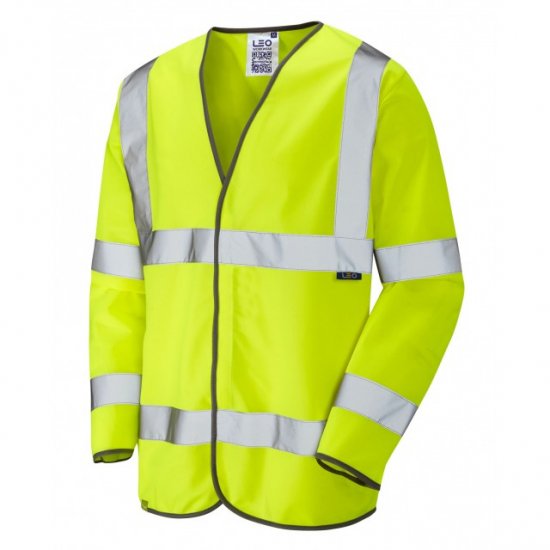 Leo Shirwell Ecoviz Sleeved Waistcoat Hi-Vis Yellow - Vêtements de travail - Vêtements de travail grandes tailles