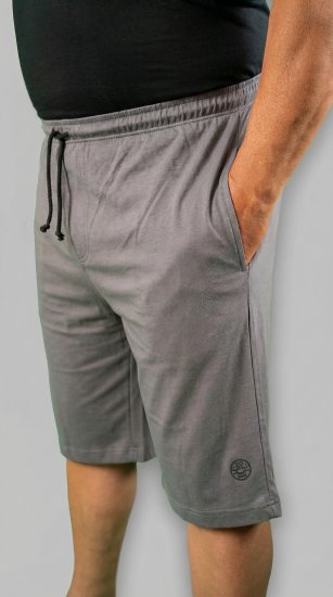 20 Nodi Scirocco Short Leg Sports Pants in Combed Cotton Jersey Grey - Pantalons/shorts de survêtement - Survêtement/jogging grandes tailles