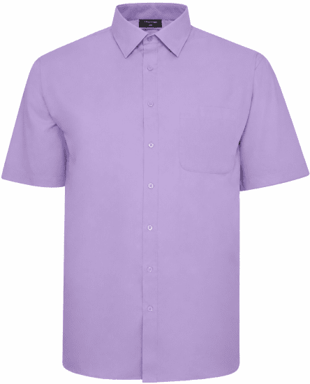 Espionage SH147C chemise unie manches courtes lilas - Chemises - Chemises Grandes Tailles Hommes
