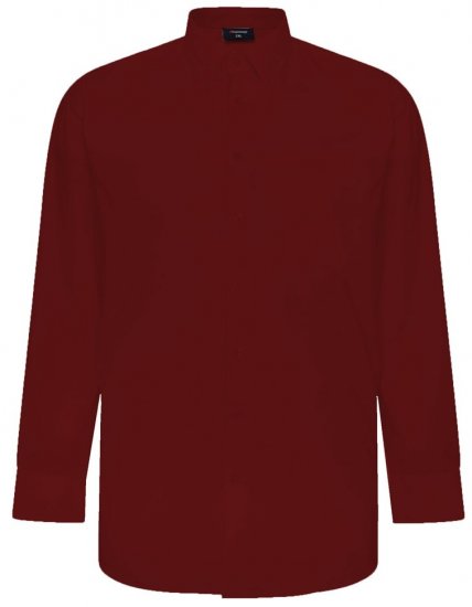 Espionage SH150 chemise manches longues rouge bordeaux - Chemises - Chemises Grandes Tailles Hommes
