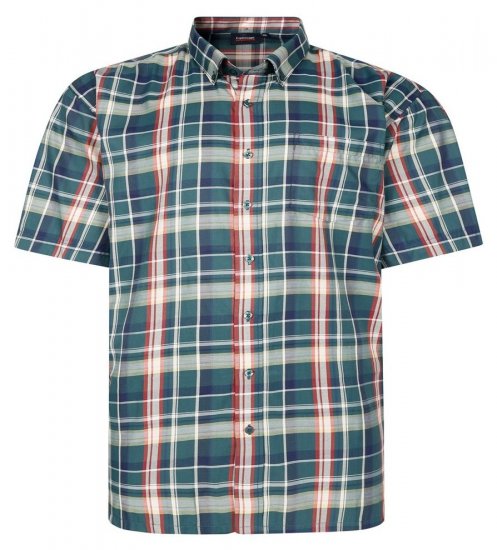 Espionage SH447 Chemise à carreaux vert - Chemises - Chemises Grandes Tailles Hommes