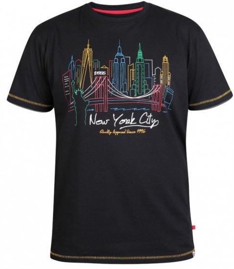 D555 Shelby T-shirt Black - T-shirts - T-shirts Homme Grande Taille