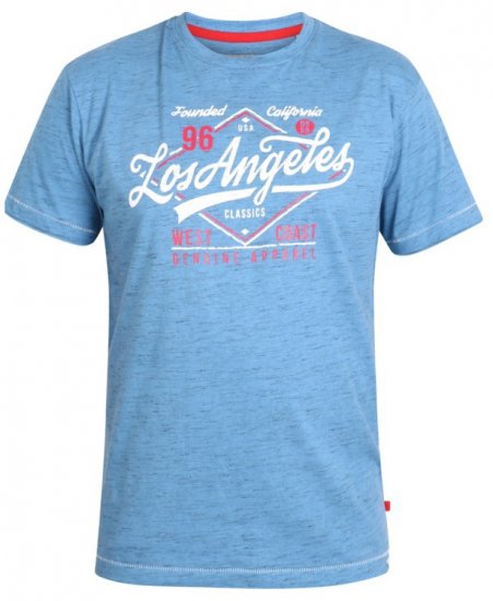 D555 Shelton T-shirt Blue - T-shirts - T-shirts Homme Grande Taille