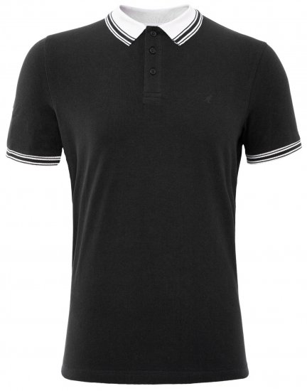 Kangol Shipley Polo Black - Polos - Polos homme grande taille