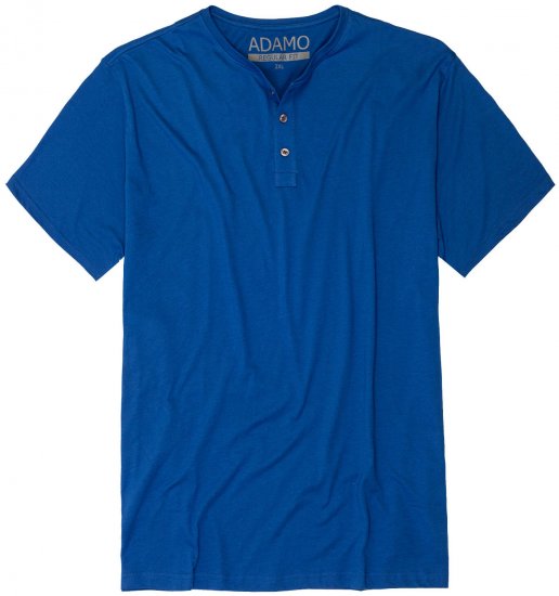 Adamo Silas Regular fit Serafino T-shirt Royal Blue - T-shirts - T-shirts Homme Grande Taille