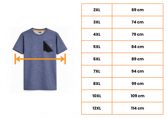Motley Denim Milan T-shirt Indigo clair - T-shirts - T-shirts Homme Grande Taille