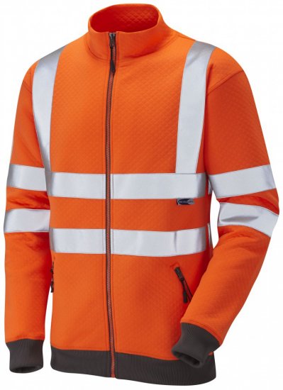 Leo Libbaton Track Top Hi-Vis Orange - Vêtements de travail - Vêtements de travail grandes tailles