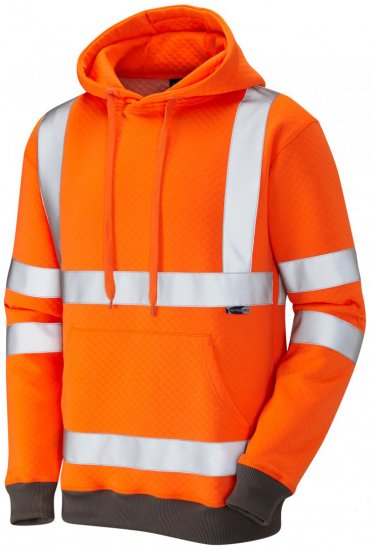 Leo Goodleigh Hooded Sweatshirt Hi-Vis Orange - Vêtements de travail - Vêtements de travail grandes tailles
