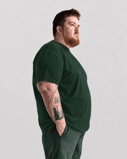 Motley Denim Stockholm T-shirt Racing Green - T-shirts - T-shirts Homme Grande Taille